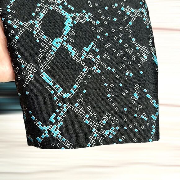 Diane Von Furstenberg DVF Women Full Zip Short Boxy Blazer Jacket Black Blue 14 - Picture 7 of 12